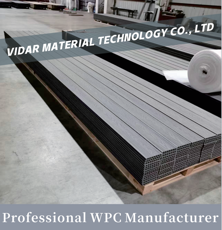 Tummanharmaa tyylik&auml;s WPC-terassi