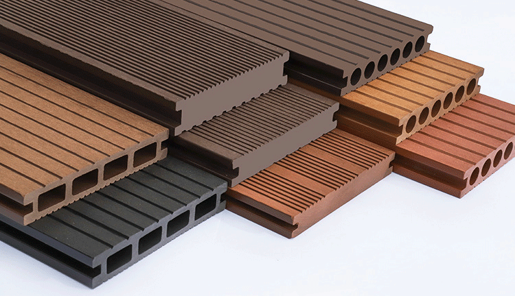 Harmaa liukumaton WPC-terassi