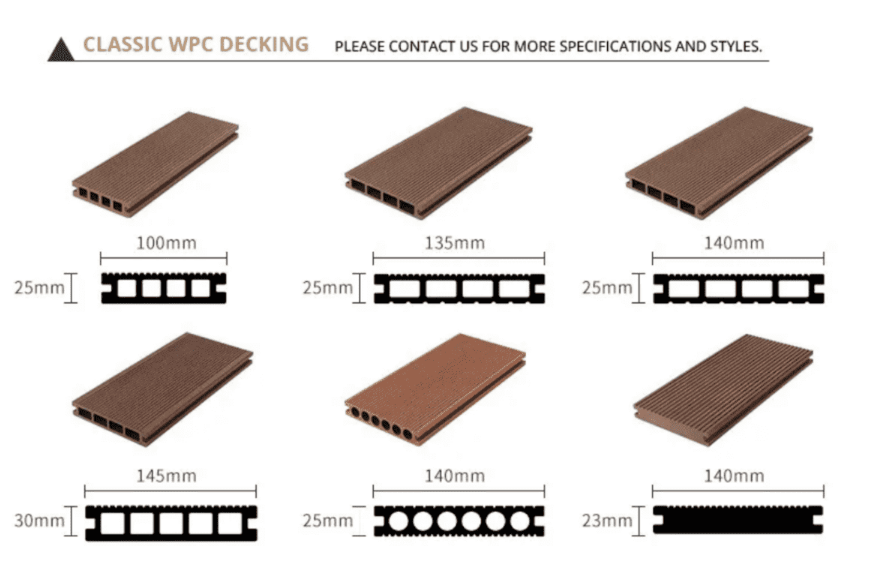 Charcoal 3D -kohokuvioitu WPC-terassi